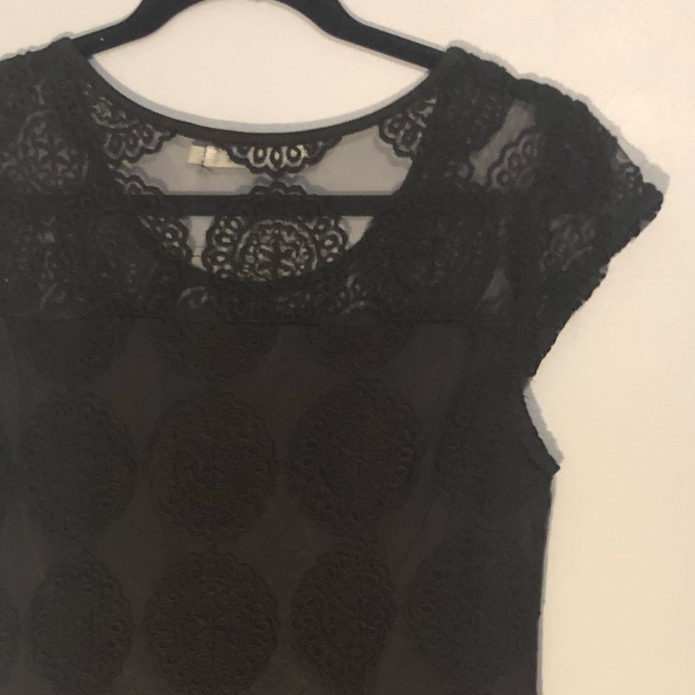 Black on black medallion dress